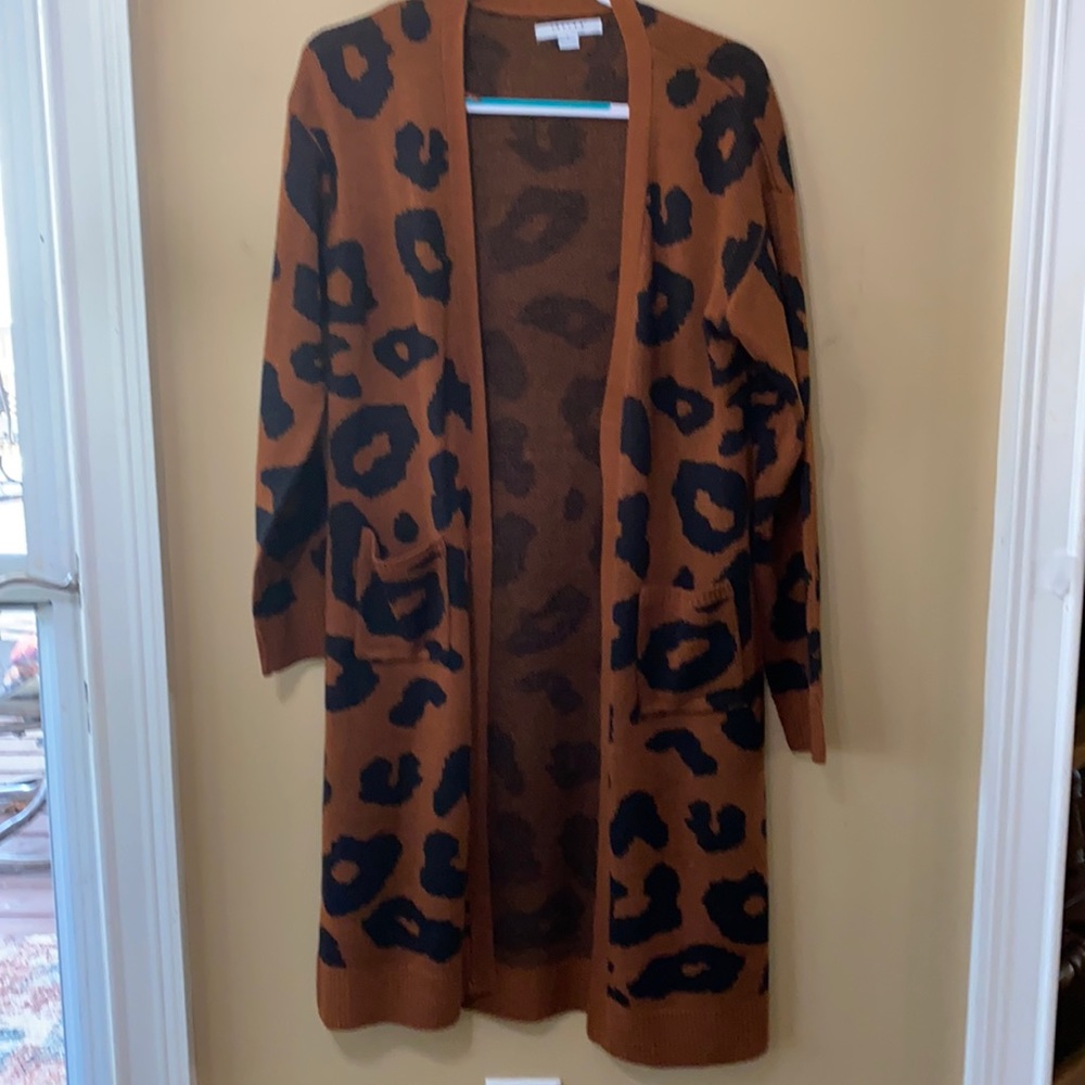 Favlux brand Mid length Animal Print Cardigan